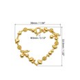 thumbnail image 2 of Uxcell Heart Flower Shape Alloy Open Back Bezel Pendants DIY Hollow Frame, Gold Tone 10 Pack, 2 of 5