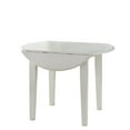 thumbnail image 5 of TMS Chadwick 40” Round Solid Wood Drop Leaf Dining Table, White, 5 of 5