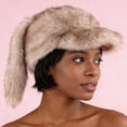 thumbnail image 3 of Sombrero de orejas de conejo cálido de invierno para hombres y mujeres - Gorra de solapa de forro polar sintético para el frío, actividades al aire libre y regalos, 3 of 7