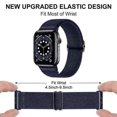 thumbnail image 4 of Leopard Apple Watch 38mm 40mm 41mm Elastic Strap Compatible with Wristband, Adjustable Soft Nylon Band for iWatch Series 9 8 7 6 5 4 3 2 1 SE Ultra fo, 4 of 4
