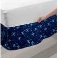 thumbnail image 2 of Airplane Bed Skirt, Monochrome Style Composition of Scene Along Silhouettes Tracing Path, Elastic Bedskirt Dust Ruffle Wrap Around for Bedding Decor, 4 Sizes, Indigo and Sky Blue, by Ambesonne, 2 of 2
