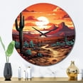 thumbnail image 3 of Designart "Wilderness Heat Nature s Blaze" Landscapes Oversized Wall Clock, 3 of 5