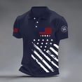 thumbnail image 3 of USA 250th Anniversary Polo Shirt Men Patriotic American Flag Graphic Short Sleeve Button Polo America 250 Merchandise, 3 of 5