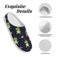 thumbnail image 5 of Picia Dinosaur Astronaut for Women's Lamb-hug Comfy Fleece House Slippers Memory Foam, Slip-on House Shoes Indoor Outdoor-44/45, 5 of 7