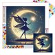 thumbnail image 1 of 5D DIY Cuentas Cuadradas Completas Hada Silueta Kit Arte 35x35cm, 1 of 9