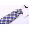 thumbnail image 3 of Scott Allan Purple Plaid Tie | Jacquard Woven Regular Size Necktie 3.3" at Tip | Wedding Ties, 3 of 6
