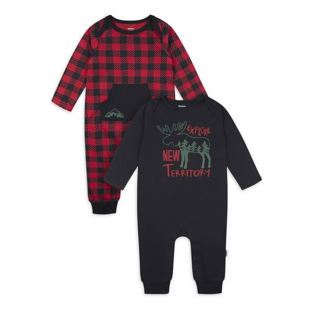 Gerber Baby Boy Jersey Romper, 2Pack, Sizes 0/3 24 Months