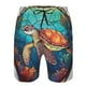 thumbnail image 3 of Balery Sea Turtle in Coral Traje de Baño Estilo Hawaiano para Hombre, Shorts de Secado Rápido con Bolsillos-XX-Large, 3 of 6