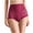 Red, variant on Women's High Waist Seamless Boxer, Side Floral Lace Stretch Tummy Hip Lift Shaping Under Shorts M-2XL