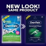 DenTek Advanced Clean Triple Clean Floss Picks, Removes Plaque and Bacteria, 150 Count