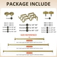 thumbnail image 3 of Ridicili 5/8" Telescoping Double Curtain Rods with Octagonal Finials, Gold, 84"-120", 5/8 Inches Front and 1/2 Inches Back Double Window Drapery Rod, 3 of 6