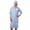 Light Blue, variant on Mens Pajamas Trendy Long Sleeve Button Striped Sleepshirt with Hat Sleepwear,Light Blue,M