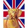 thumbnail image 1 of Vizsla With English Union Jack British Flag Flag Garden Size, 1 of 1