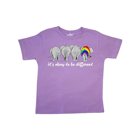 

Inktastic It s Okay to Be Different Elephant Rainbow Gay Pride Flag Gift Toddler Boy or Toddler Girl T-Shirt
