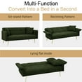 thumbnail image 3 of 80" Teddy Velvet Mid-Century Modern Sofa, Mid-Century Modern Couch with Sturdy Wood Frame, Loveseat Sofa Couch with Convertible Design for Living Room Small Spaces, Green, 3 of 5