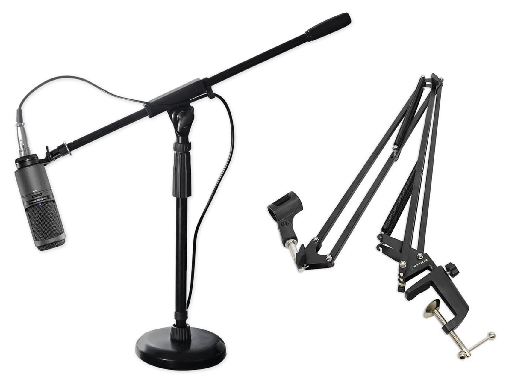 Audio Technica Recording Podcasting Podcast Microphone+Boom Arm+Mic