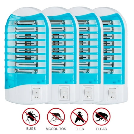 [2019 Upgraded] 1/2/4/6 Pack Loskii Bug Zapper with LED Light, Electric Mosquito lamp, Indoor Outdoor Electronic Insect Killer, Mosquito Trap Fly Pests Catcher Control