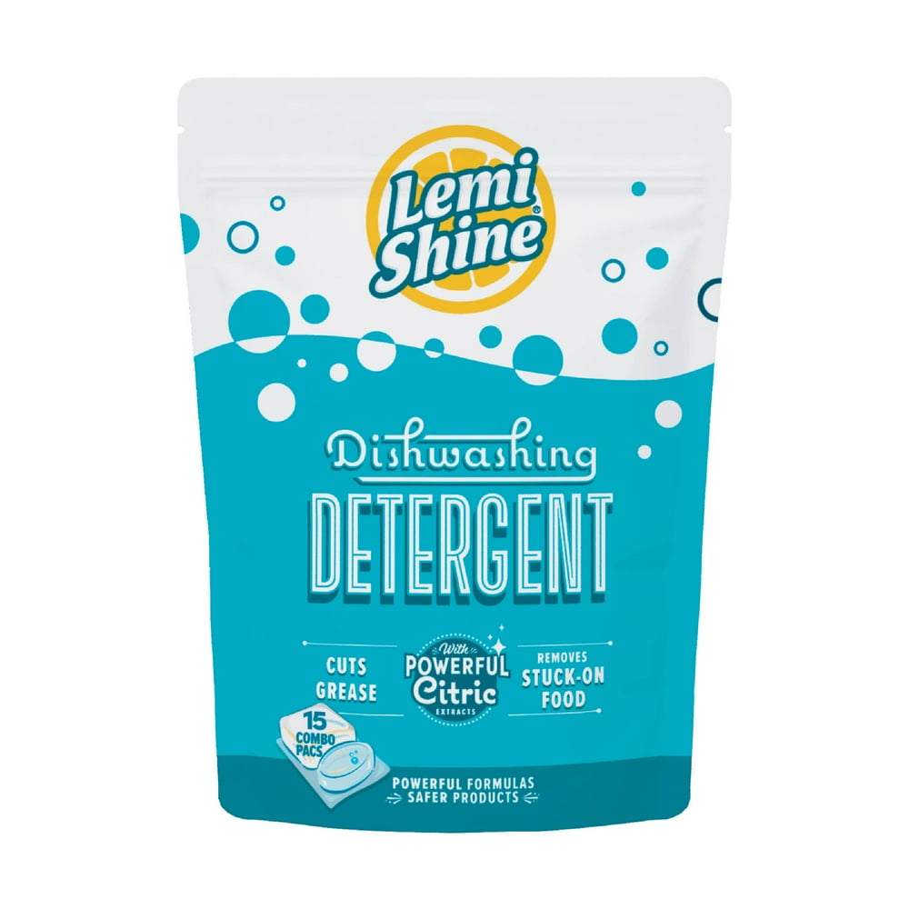 Lemi Shine Dishwashing Detergent, Cleans With Natural Citric Acid, 15