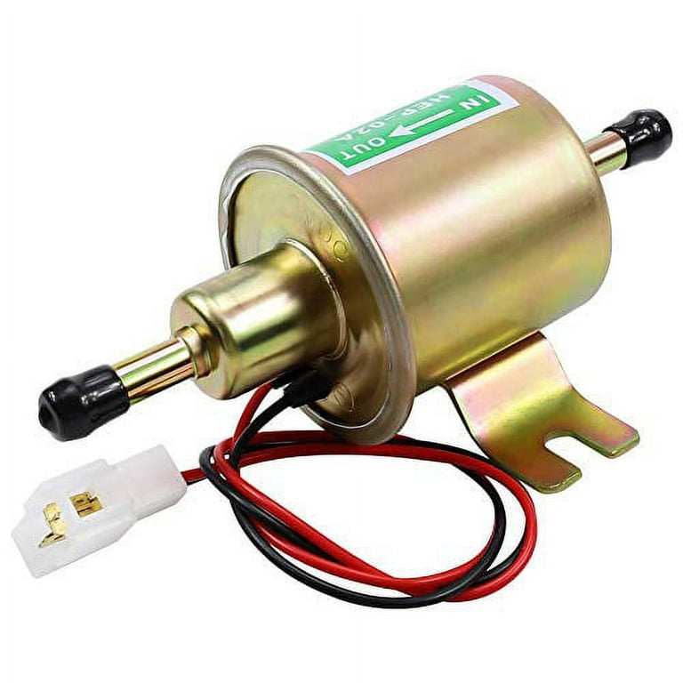 Effoexpart Universal Electric Fuel Pump 12V Transfer Low Pressure 5-9 PSI  Gas Diesel Inline Compatible with Carburetor Motocycle Trucks Boats ATV