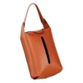 thumbnail image 3 of Car PU Leather Tissue Dispenser Case Holder Fixed Back Seat 7.8x4.5x3 Inch with Light Brown, 3 of 9