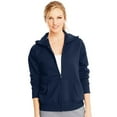 thumbnail image 1 of Hanes Womens ComfortSoft EcoSmart Full-Zip Hoodie Sweatshirt, 2XL, Navy, 1 of 9
