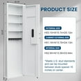 thumbnail image 2 of 53.15" Tall Wall Safe Between the Studs 16" Centers, Hidden Wall Safes With Removable shelfs and Adjustable Gun Rack, Biometric Wall Gun Safe for Home Rifle, Cash, Jewelry, Documents - White, 2 of 7