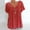 Red, variant on Azrian Women Plus Size Tops,Fashion Causal Solid Printed Ladies Shirts Short Sleeves V-Neck Print Blouse Pullover Top on