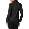 thumbnail image 3 of INSPIRE CHIC Women's Work Shirt Long Sleeve Pleated Button Down Blouse, 3 of 6