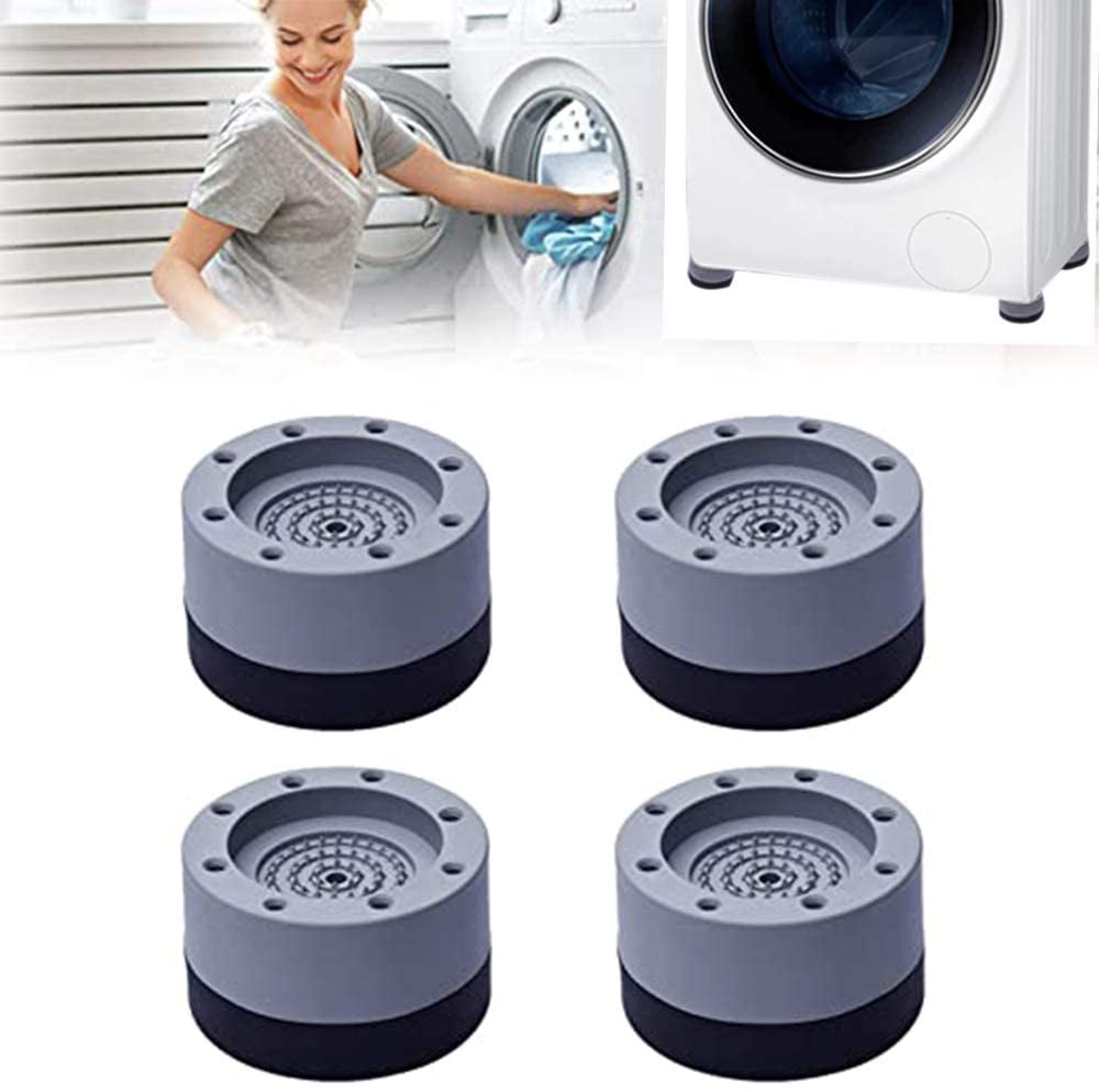 Shock and Noise Cancelling Washing Machine Support,Washer dryer Non-slipRubber shock pad,for Washer and Dryer table Increase height Reduce noise 1.5 inches raise Noise reduction 