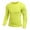 Yellow, variant on Men Sports T-Shirt Fitness Compression Base Layer Tight Long Sleeve Tops
