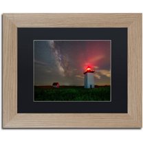 Trademark Fine Art "Wood End Nights" Canvas Art by Michael Blanchette Photography Black Matte, Birch Frame