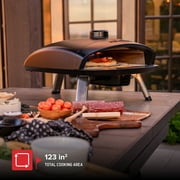Nexgrill Ora 12 Tabletop Propane Pizza Oven, Cast Aluminum Frame, 14,000BTUs, Portable Gas Pizza Cooker with Foldable Legs, Wood Pellet Smoker Box, Rotating Cordierite Pizza Stone - 820-02003