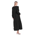 thumbnail image 4 of Aosijia Summer Maxi Dresses for Women Casual Button Up Long Puff Sleeve V Neck Long Dress Casual Loose Tiered Shirt Dresses, 4 of 7