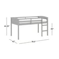 thumbnail image 4 of Living Essentials by Hillsdale Alexis Wood Arch Twin Jr. Loft Bed, Gray, 4 of 13