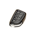 thumbnail image 3 of Vitodeco Genuine Leather Smart Key Fob Remote Case with Leather Key Strap Compatible for Cadillac Escalade 2021- 2025 (6-Button, Black), 3 of 6