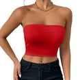thumbnail image 4 of Womens Tube Tops Strapless Crop tops Basic Backless Sleeveless Bandeau Cute 2024 Summer Outfits Sexy Solid Tops, 4 of 5