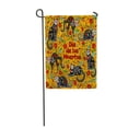 thumbnail image 1 of LADDKE Orange Calavera Cats and Sugar Skills for Dia De Garden Flag Decorative Flag House Banner 28x40 inch, 1 of 1