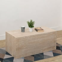 BIDK Home Travertine Rectangular Coffee Table - 37" - Beige