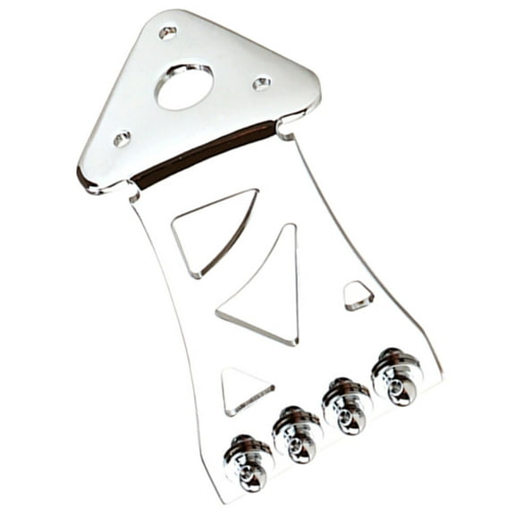 FOMIYES Metal 4-String Banjo Tailpiece Banjo Part Guitar Tailpiece Instrument Accessory Replacement 2.87x1.57x1.22in