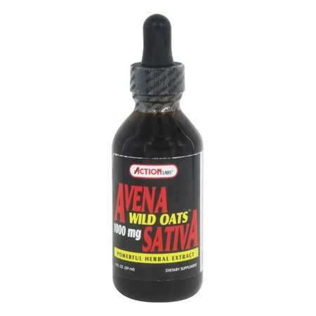 Action Labs - Avena Sativa Wild Oats Extrait 1000 mg. - 2 oz. Extrait de paille d'avoine wtih