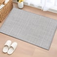 thumbnail image 2 of Silver Gray Solid Washable Entry Rug 2x3 Minimalist Cloth Cool Gray Linen Texture Industrial Low Pile Indoor Door Mat with Rubber Backing Thin Area Rug for for Entrance, Bedroom, Kitchen, Laundry, 2 of 9