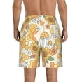 thumbnail image 3 of Disketp Men'S Swim Trunks Hawaiian Breathable Surf Beach Swimsuits Mesh Lining Beach Shorts With Pockets-Groovy Hippie Flower Mushrooms, 3 of 9