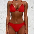 thumbnail image 3 of Prolriy Bikini Sets for Women Up Swimsuit Two Size Women Push Beachwear Bikini Plus Piece Sets Swimwears Tankinis Set Womens Swimsuits Red XL, 3 of 6