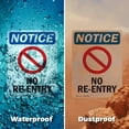 thumbnail image 6 of (2 Pack) No Re-Entry OSHA Notice Sign 12 Inch X 18 Inch Plastic Sign, Weather Resistant, UV Protected for Workplace, Business, and Construction Site, Made in the USA, 6 of 8