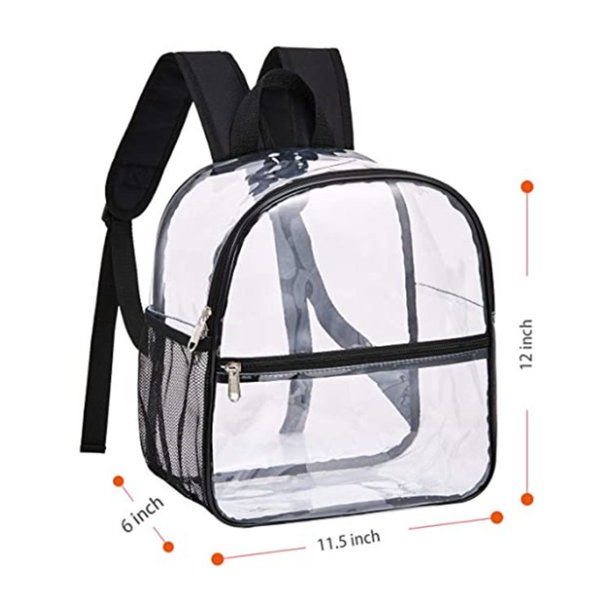 31*27*13cm Mini Small Clear Bag Stadium Approved Great for Games Sport Events Festival Concerts,Women Men Unisex