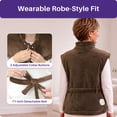 thumbnail image 2 of KEKOY Heating Pad for Back, Neck & Shoulders Pain Relief, Wearable Electric Heat Pad with Detachable Belt, 4 Heat Settings, 2-Hour Auto Shut-Off, Fast Heating, 24"x33", Dark Brown, 2 of 10