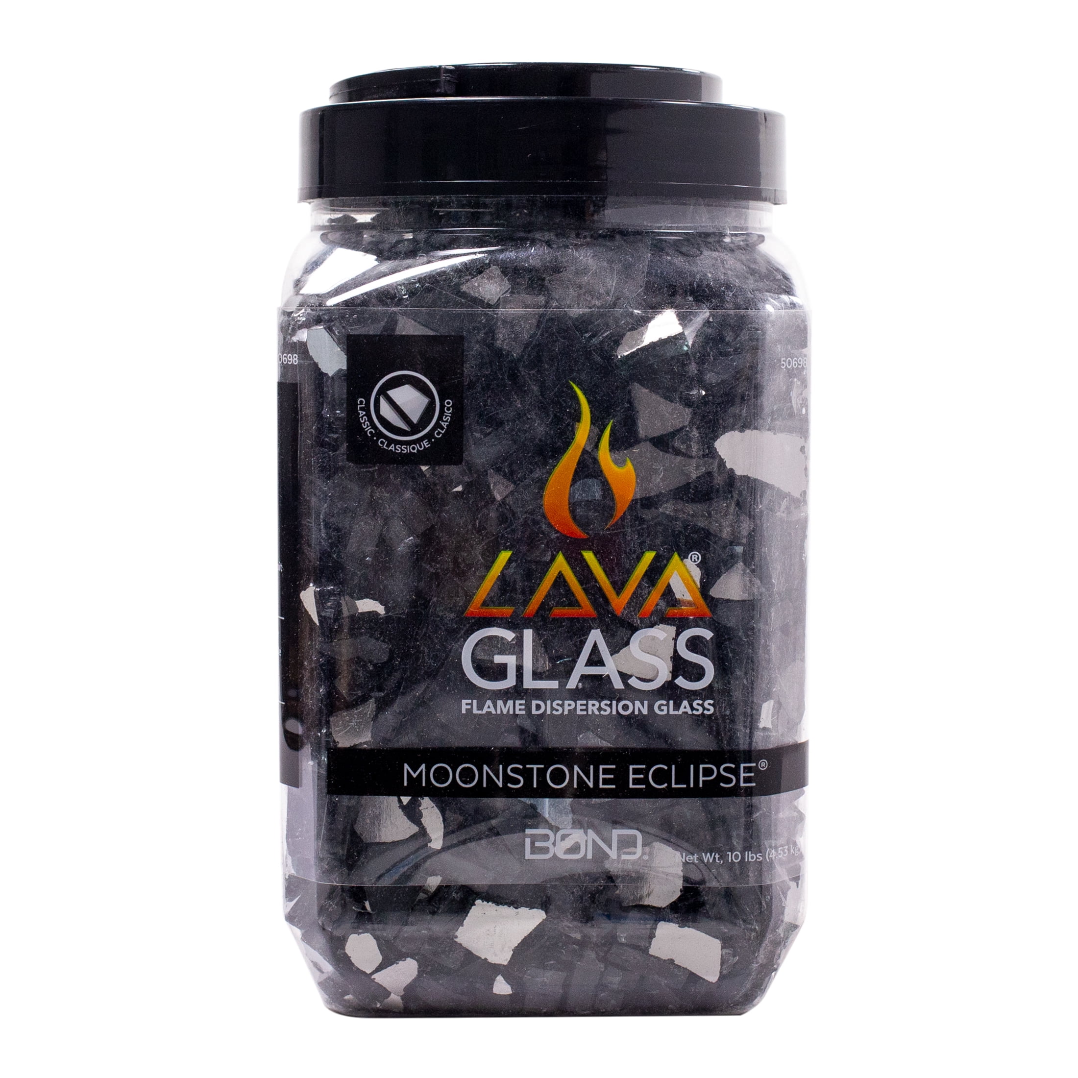 Bond Lavaglass® 1/2" Moonstone Eclipse Reflective Fire Glass, 10 lbs