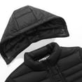 thumbnail image 5 of Men's Quilted Puffer Jacket Warm Winter Coats Windproof Winter Jackets Padded Coat with Hooded Khaki M, 5 of 7