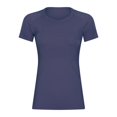 thumbnail image 1 of Camiseta deportiva de cuello redondo de manga corta para mujer de primavera y verano, camiseta para correr, fitness, ajustada, transpirable, moldeadora, de manga corta para yoga, 1 of 4