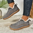 thumbnail image 6 of IUJSOY Boots Slippers for Women Memory Foam Moccasins Casual Suede Warm Indoor Outdoor Booties, 6 of 9